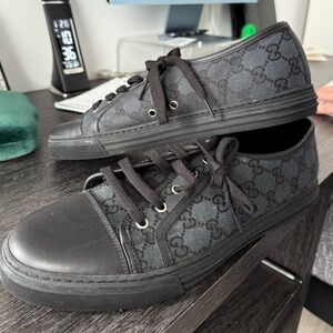 Gucci Black Leather Interior Sneakers